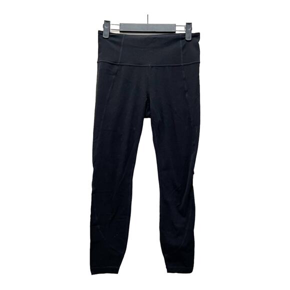 Athleta Black Mid Rise Athletic Leggings Size Small Activewear Pants Athleisure - Picture 1 of 6